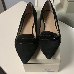 M Gemi Black suede flats